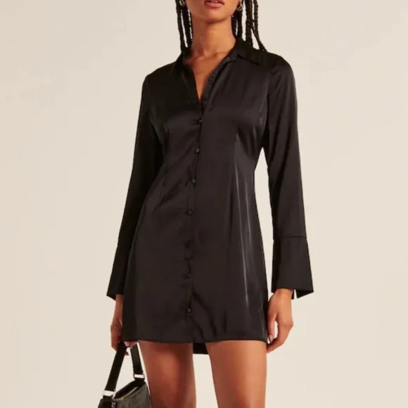 EUC Abercrombie & Fitch geometric pattern shirt dress - Picture 1 of 9